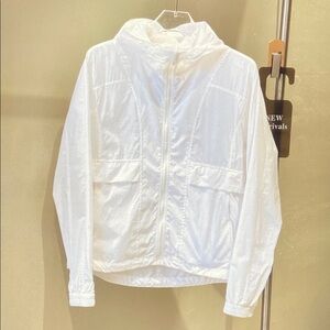 lululemon Hood Lite athletica White Lightweight Zip-Up Hoodie XS